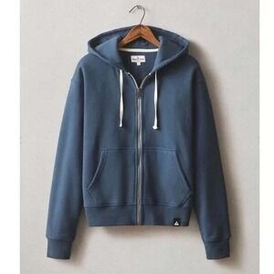 New American Giant Womens Full Zip Hoodie Jacket Sz Large Blue Made in USA